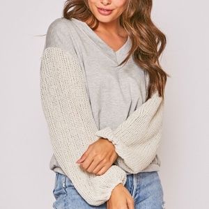 Knit V Neck Sweater